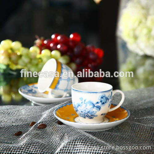 Elegant New Bone China Coffee Cup Set